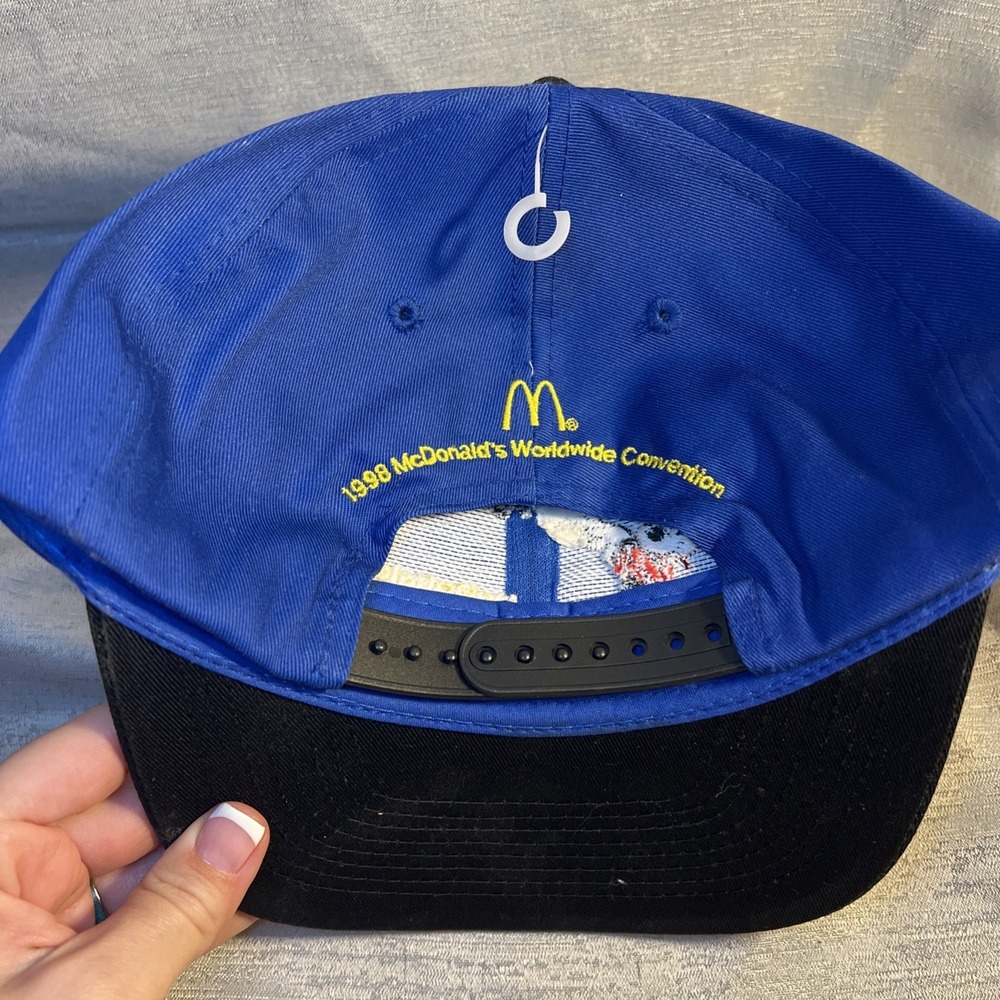Vintage 1998 McDonald's & Disney Global Alliance Baseball Cap Hat ADJ SNAPBACK - Picture 4 of 4
